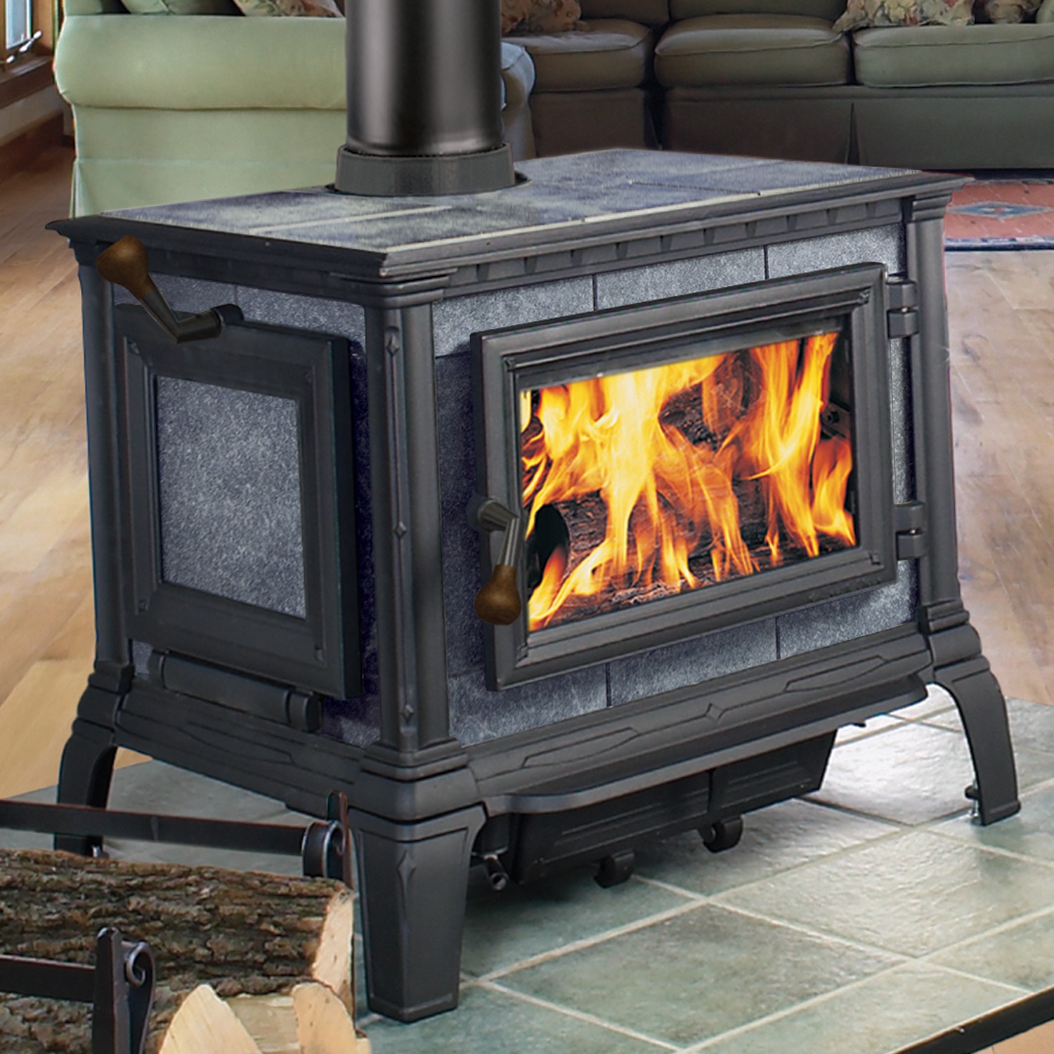 Simple Soapstone Wood Burning Stove 