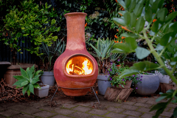 Terracotta Garden Fire Pot and Stand