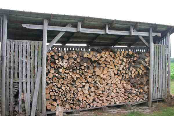 building a firewood crib - how to store firewood