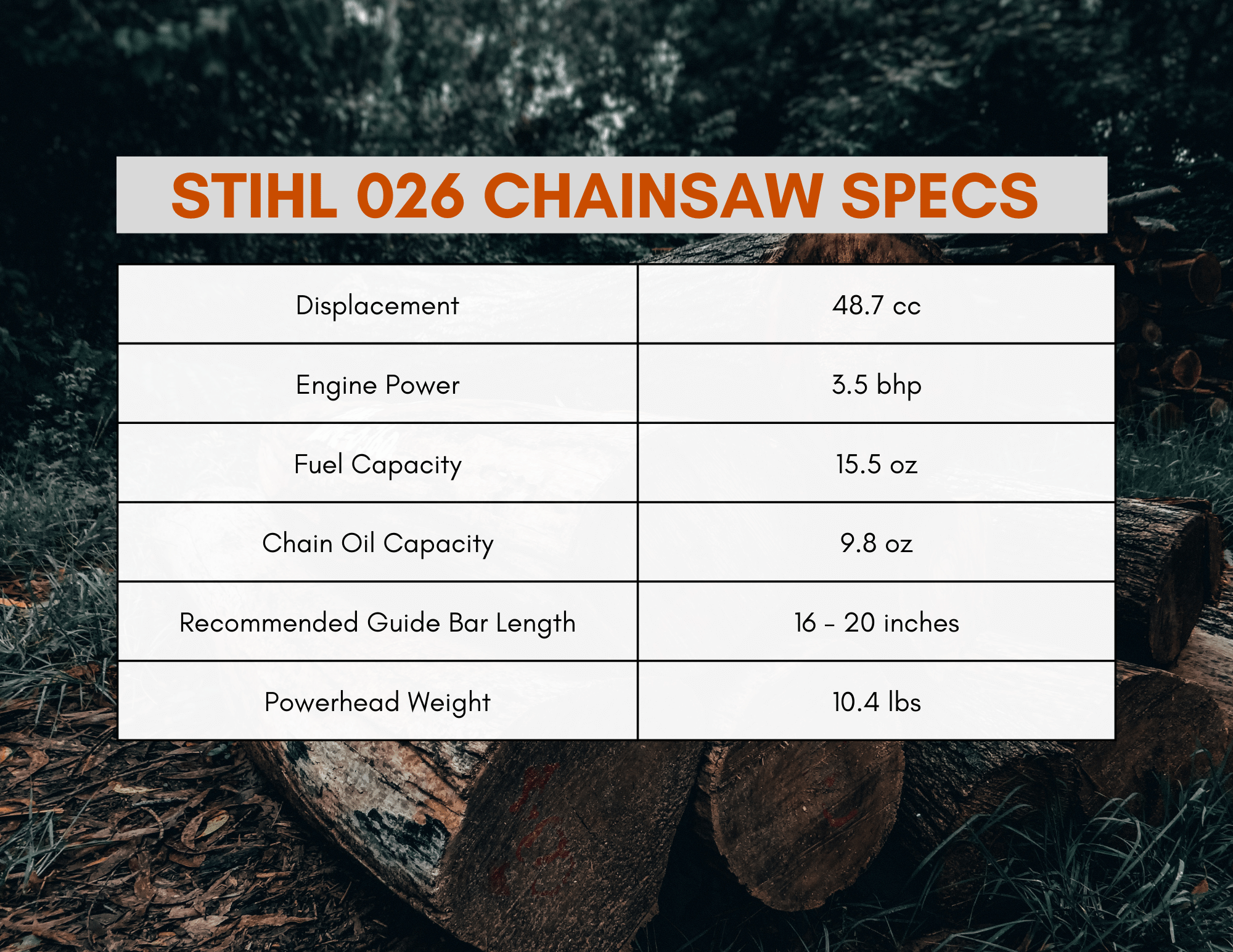 Stihl 026 chainsaw 